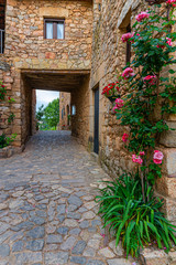 The old street in the old village. Siurana, Catalonia, Spain