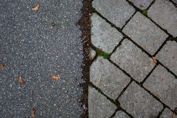 asphalt and brick stone texture