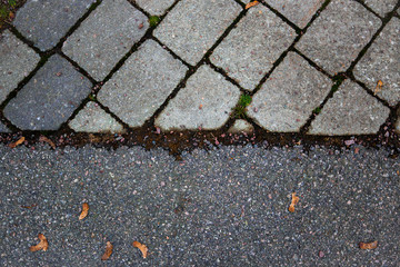 asphalt and brick stone texture
