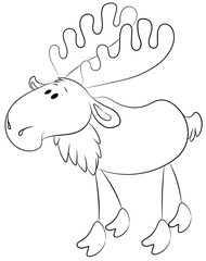 Niedlicher Elch - Vektor-Illustration