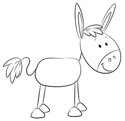Niedlicher Esel - Vektor-Illustration
