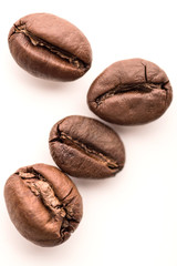 coffee beans isolated on white background