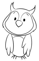 Niedliche Eule - Vektor-Illustration