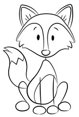 Niedlicher Fuchs - Vektor-Illustration