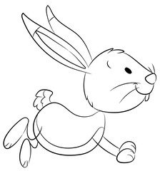 Niedliches Kaninchen - Vektor-Illustration