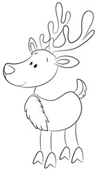 Niedlicher Hirsch - Vektor-Illustration