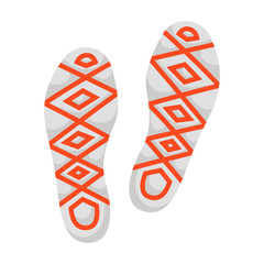 Print of shoe vector icon.Cartoon vector icon isolated on white background print of shoe .