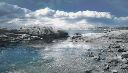 Atlantic coast from Newport, Rhode Island. 