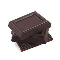 Dark chocolate isolated on white