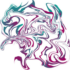 creative colorful twirl with white background 