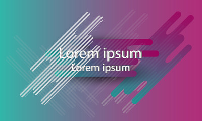 abstract colorful flyer gradient geometric rounded lines with text