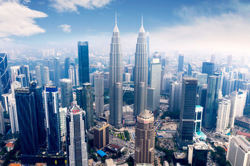 Petronas Twin Towers and surrounding area