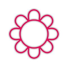 Isolated pink flower icon