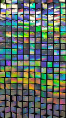 Festive colorful rainbow mirror texture and background.