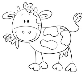 Niedliche Kuh - Vektor-Illustration