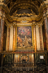 Fototapeta premium Turin Italy, June 27, 2019: Fragment of the interior of the Catholic cathedral of Saint John the Baptist in Turin