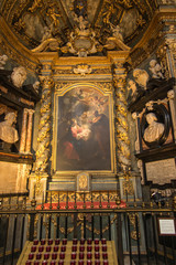 Fototapeta na wymiar Turin Italy, June 27, 2019: Fragment of the interior of the Catholic cathedral of Saint John the Baptist in Turin