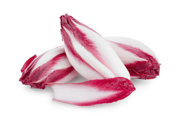 Fototapeta premium red chicory or radicchio isolated on white background