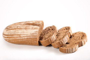 Freshly baked sliced bread Isolated on a white background. Bakery, food concept.