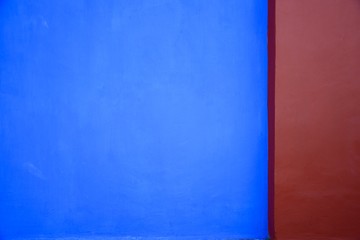 Painted Blue and Brown Wall