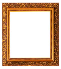 Photo antique picture frame isolated on white background