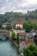 Fototapeta na wymiar Bern, Switzerland. Historical building in old city center over Aare river