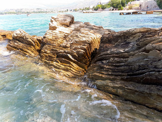 Rocks in the water in Croatia