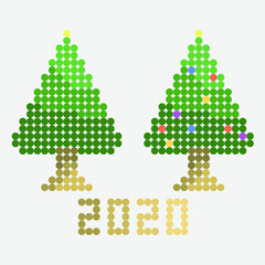 New year 2020 xmas tree