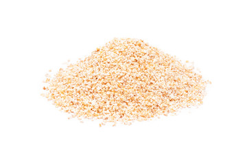 Millet groats isolated on white background.