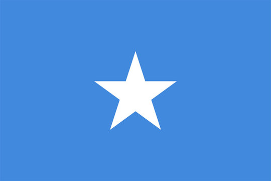 The Original Flag of Somalia,Vector Illustration The Color of the Original, Official Colors and Proportion Correctly,Correct Size, Isolate White Background Label .EPS10