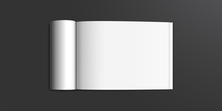 Notepad Mockup Spread Page Template Realistic Book