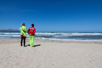 Life guard am Strand in Mallorca