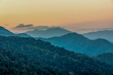 Sunrise Landscape View at Chong Yen, Mae Wong National Park, Kamphaeng Phet, Thailand