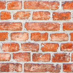 Background made of red brick wall