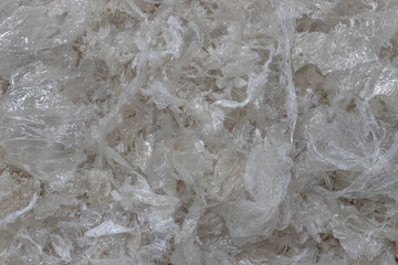 Background from a clean shredded plastic film. Secondary Pellet Production