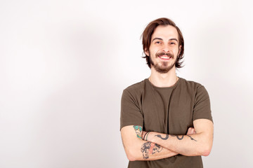 young man portrait , smiling at camera