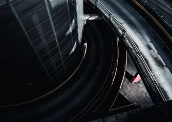 exit ramp from multi story car park