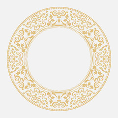 Round decorative baroque ornament.