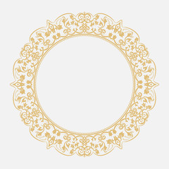 Round decorative baroque ornament.