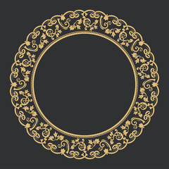 Round decorative baroque ornament.