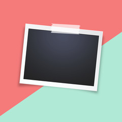 Realistic vector photo frame