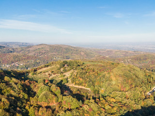 Obraz premium aerial panorama of mountains in autumn