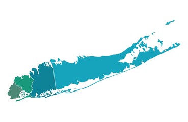 Map of Long island - obrazy, fototapety, plakaty