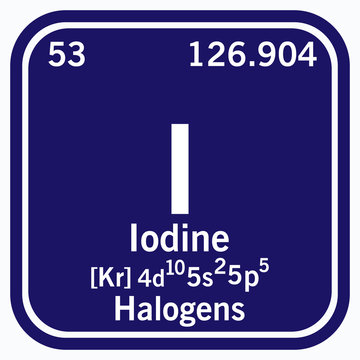 Iodine Periodic Table of the Elements Vector illustration eps 10