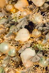 New Year's Gift Card, Happy New Year and Christmas. On the background of Christmas cookies