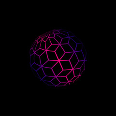 World, globe icon, colorful sphere logo design