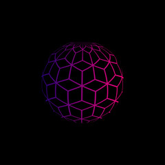 World, globe icon, colorful sphere logo design