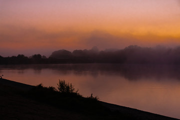 Fototapeta premium Nebelzeit Herbst