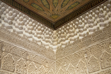 Fototapeta premium Nasrid moresque palace of Alhambra. The palace is UNESCO World Heritage and the official number one travel destination of Spain.