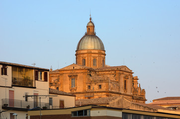 Fototapeta na wymiar Image of the Piazza Armerina Cathedral, Cattedrale di Maria Santissima delle Vittorie, in Italy.